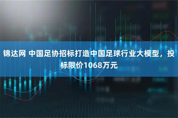 锦达网 中国足协招标打造中国足球行业大模型，投标限价1068万元
